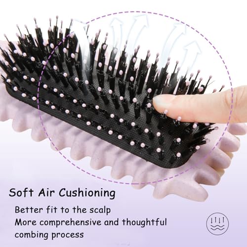 1 PCS Curly Hair Brush, Curl Defining Brush (Pink) - color: Pink