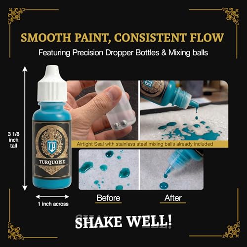 Ludus Bellum Miniature Paint Turquoise Color 18ml Precision Dropper Bottle - color: Turquoise
