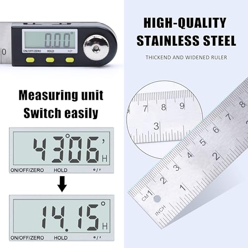 Yangoutool Digital Angle Ruler 20inches/500mm - size: 500mm/20-Inch
