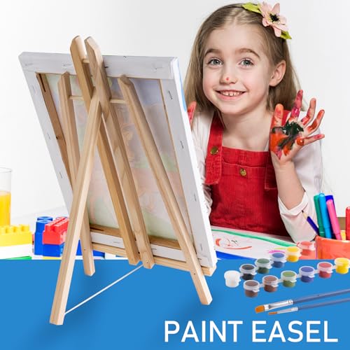 Falling in Art 16 Inch Tabletop Display Wood Easel Stand,12 Pack - style: 16"- 12p