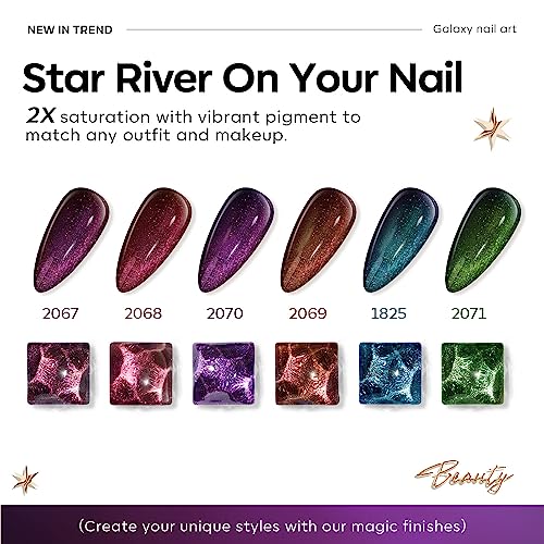 modelones Chameleon Gel Nail Polish Set - 6 Colors Aurora Gel Polish Kit - color: A A2-Aurora Chameleon