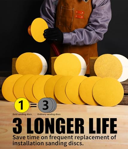 6 Inch Sanding Discs Hook and Loop No Hole, 600 Grit Sandpaper, Da Sandpaper for Automotive and Woodworking, 100 Pack - style: 600 Grit