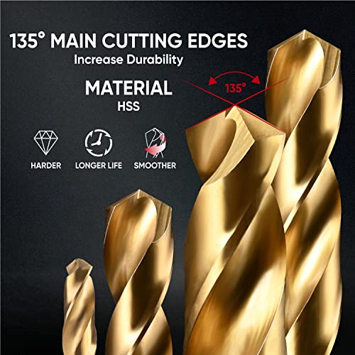 amoolo 3/8 Impact Drill Bit Sets, 5Pcs - size: 3/8'' (5pcs)