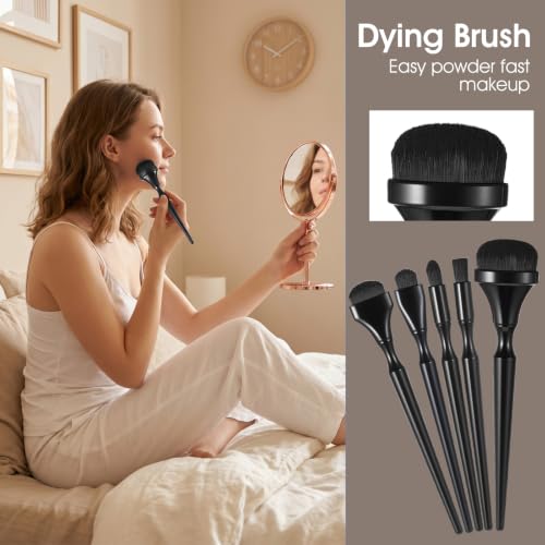 Yuanchu 5 Pcs Blending Brushes, Art Painting Brushes for Acrylic Charcoal