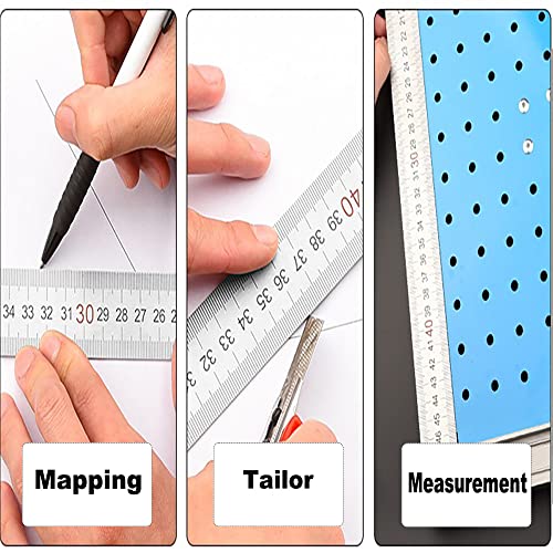 Utoolmart Right Angle Ruler,Framing Square Ruler,500mm / 19.7-inch Stainless Steel, L Shape Ruler, Framing Ruler, Try Square Ruler Tools for Carpenter Engineer 1 Pcs - size: square 500mm