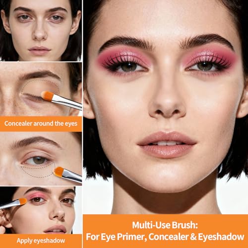 EIGSHOW Eye Shadow Primer Applicator Brush for Blending, Concealer, Professional Tools for Applying Cream, Liquid Shadows and Eye Primer Base, Vegan (E828) - color: Eyeshadow Primer Brush