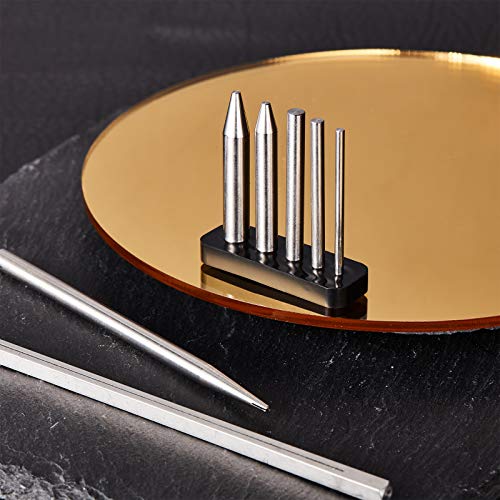 Hotop 7 Pcs Metal Model Bending Tool Kit Tab Edge Cone Shape for 3D Puzzles