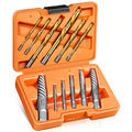 12 Pcs Screw Extractor and Left Hand Drill Bits Set, Easy Out Bolt Extractor Set Spiral Flute Stripped Screw Remover Reverse Cobalt HSS Steel Drill Bit for Remove Broken Tight Screws Bolts Studs - size: 12PCS
