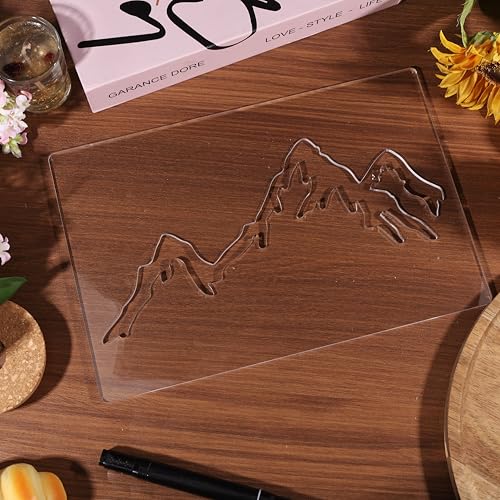Mountain Router Template Acrylic Router Template for Woodworking Inlay Template Charcuterie Board Decorative Router Templates - style: Mountain