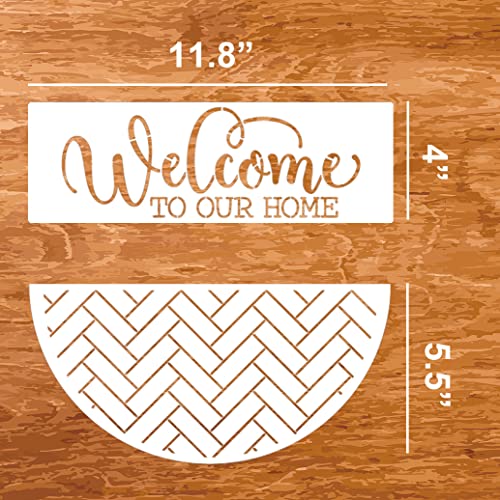 Welcome Stencils for Painting on Wood Welcome Sign Stencil 12" - style: Daily 12p
