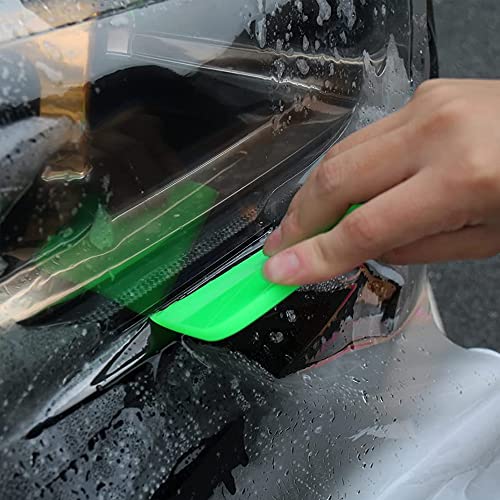 Gebildet 3 in 1 Anti-Scratch Rubber Squeegee, PPF & TPU Material for Car, Suitable for Vinyl Wrap & Window Tint - color: Green-e913