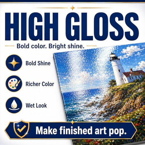 Clear Acrylic Paint Sealer, Gloss & Matte Varnish for Art Crafts, Painting - color: High Gloss/Matte