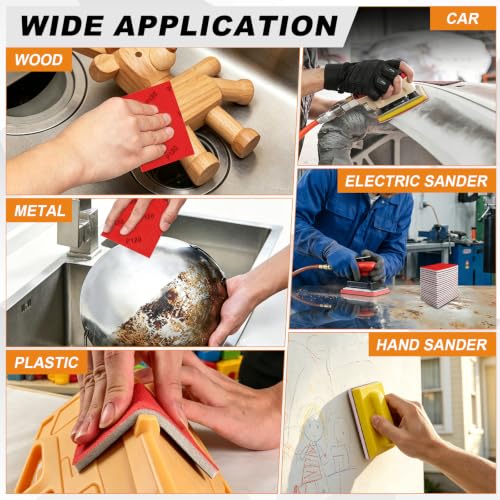 27 PCS 3x4 Inch Sanding Sponge, 600 Grit Sandpaper Pads Sanding Blocks Set - color: 600 Grit