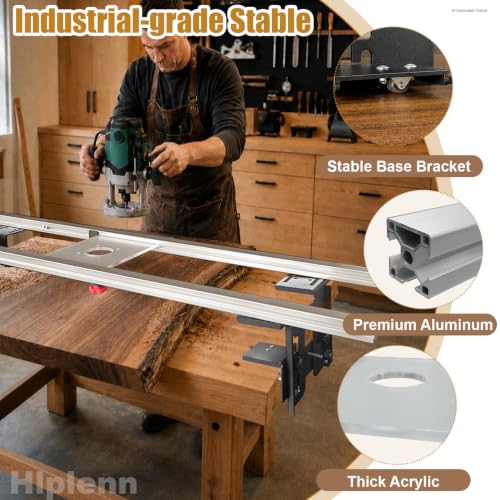 50 Inch Router Sled For Flattening Slabs, Wood Slab Flattening Jig