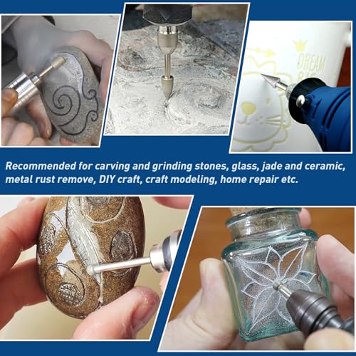 shengbenhao 20Pcs 120 Grit Diamond Grinding Bits Compatible with Dremel