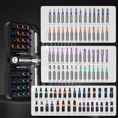 115 in 1 Magnetic Ratchet Screwdriver Set with S2 Steel Bits