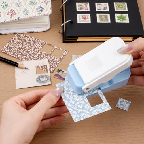 0.83inch Square Punch, Square Craft Punch for Junk Journal - color: 0.83x0.83" Square Punch Blue