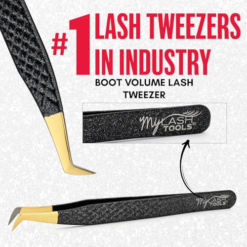 Fiber Tip Eyelash Extension Tweezers (MLT-MYSL-03, 1PC) - color: Mlt-mysl-03