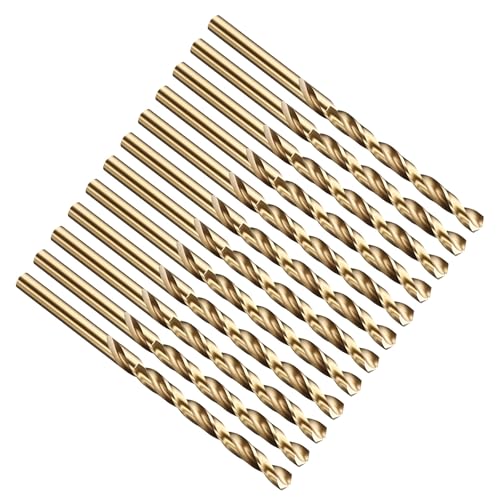 PATIKIL #1 Drill Bit Micro M2 High-Speed Steel 135° Gold Finish 12Pcs - size: #1