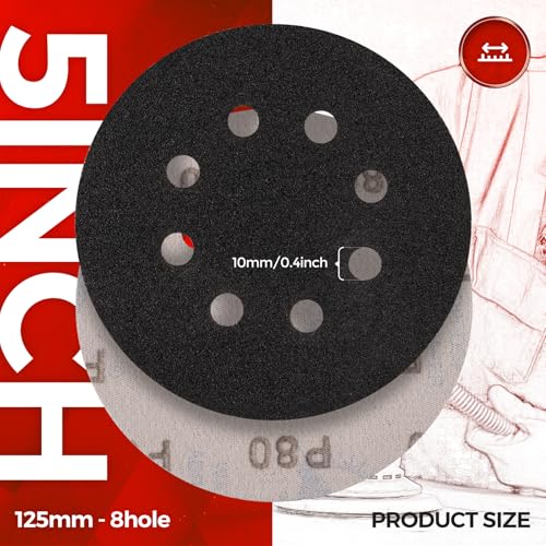 100PCS 5 Inch Sanding Discs 320 Grit Random Orbit Sander Sandpaper - style: Silicon Carbide