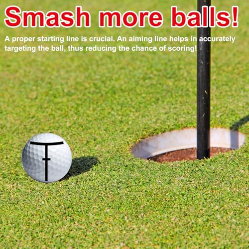 3pcs Golf Ball Marker Set, Golf Ball Line Marker Tool with Marking Pen
