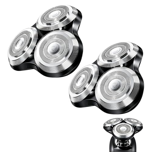 SH90 Replacement Rotary Heads Compatible with Philips Norelco Shavers - color: Silver-2