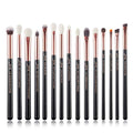 Jessup Eye Makeup Brushes Professional Eyeshadow Brush Set 15pcs T157 - color: C-Rose Gold/Pearl Black