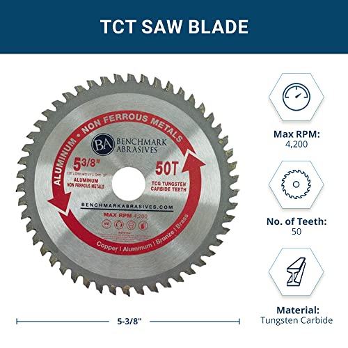 Benchmark Abrasives 5 3/8" TCT Circular Saw Blade, 50 Teeth
