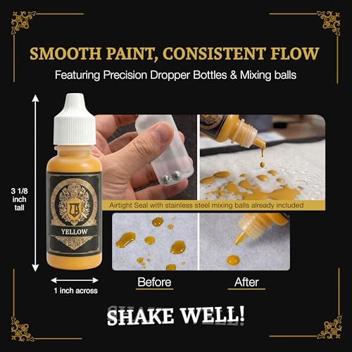 Ludus Bellum Miniature Paint Yellow Color 18ml Precision Dropper Bottle - color: Yellow