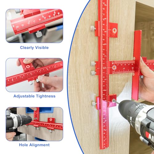 16 Inch Cabinet Hardware Jig for Handles and Pulls,Aluminum Alloy