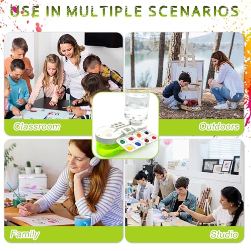 2025 Multifunctional Paint Brush Cleaner Brush rinse cup: Acrylic Paint brush cleaner tool Paint water cup Paint Water Dispenser Paint Brush Washer paint brushes for kids paint station art supplies - color: 01 Green