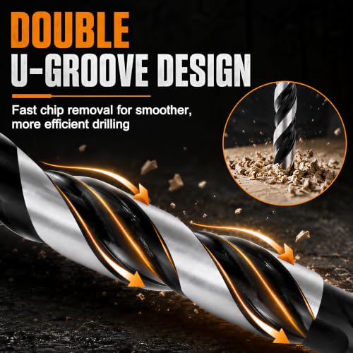12-Piece Masonry Drill Bit Set & Concrete Drill Bit Set, 7 Sizes, 1/8"-1/2" - size: 12 pcs 1/8"-1/2" 7 Sizes