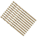 METALLIXITY Micro Drill Bit #43 10Pcs 4341 HSS Small Bits 118° Gold Finish - size: #43 (2.261mm)