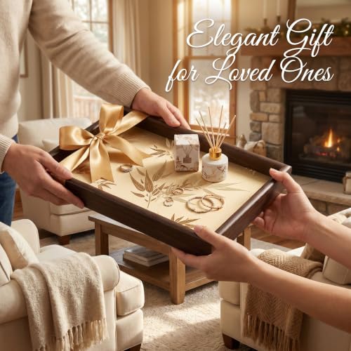 Wooden Decorative Trays (1, Gold) - color: Gold