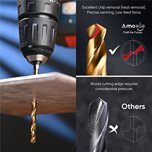 amoolo 3/8 Impact Drill Bit Sets, 5Pcs - size: 3/8'' (5pcs)