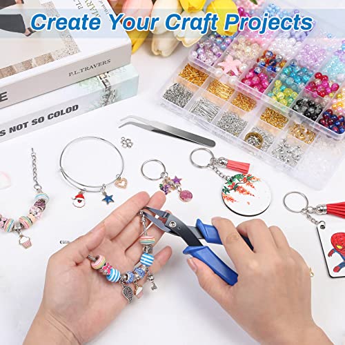 Evatage Split Ring Opener Tool - Keychain Pliers for Jewelry Making - style: 1 Pair