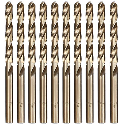 10-Pc 6mm M35 Cobalt Steel Drill Bit Set for Hard Metal, DIN338 - style: ⌀6mm(10pcs)