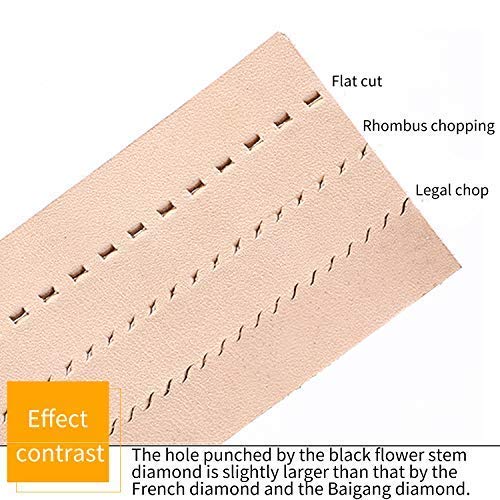 Alloy Steel 4pcs 6mm 1/2/4/6 Prong Lacing Diamond Stitching Chisel Hole Punches Tool,Sharp Pricking Iron Leather Craft Tool Sets DIY Handwork - size: 6mm