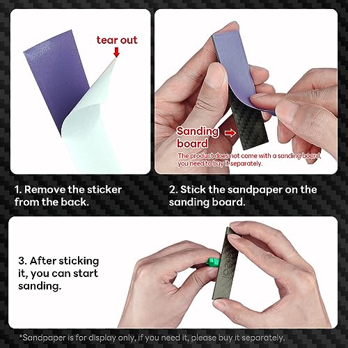 stedi Carbon Fiber Sanding Sticks 4PCS, Hobby Model Tools for Gundam - style: 4PCS Carbon Fiber Sanding Sticks