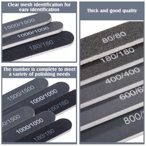 Maxdot 120 Pcs Sanding Sticks, Polishing and Twigs Set, Stylish - style: Stylish