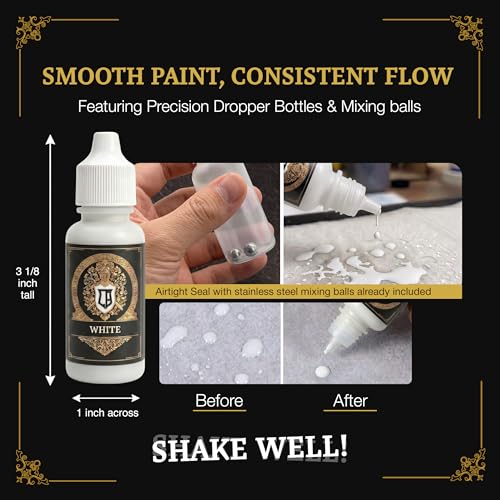 Ludus Bellum Miniature Paint White Color 18ml Precision Dropper Bottle - color: White