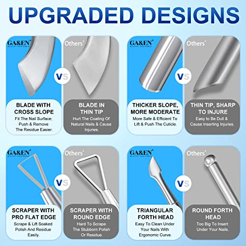 2PCS Metal Silver Cuticle Pusher Tool and Scraper Nail Pusher - color: Silver