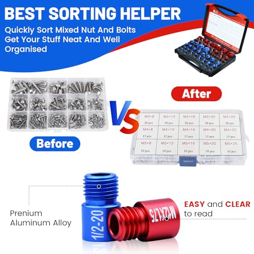 50PCS Thread Checker Kit – SAE & Metric Bolt Thread Checker