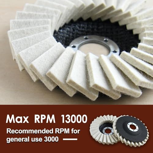 SPEEDWOX 8Pcs Felt Flap Disc Abrasives Buffing Polishing Wheel Set