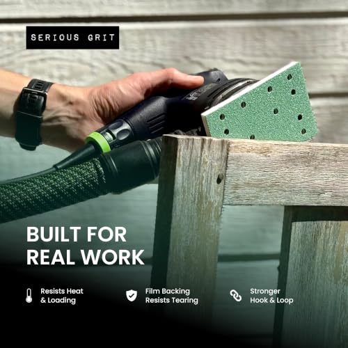 Serious Grit - 3" x 5" (80x133mm) 14-Hole P120 Grit Sandpaper - 50 Pack Box - style: 120 Grit