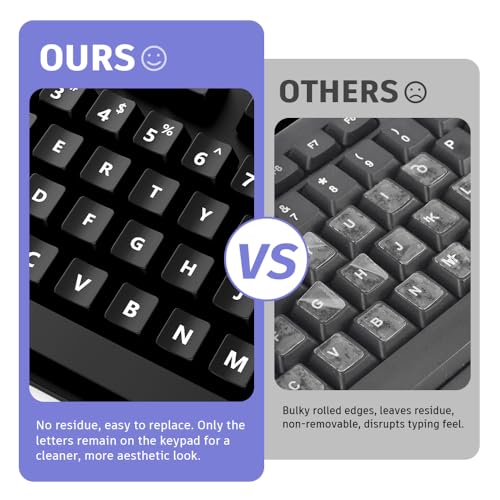 ProElife Keyboard Letter Stickers with Tweezer, Short, White - color: White
