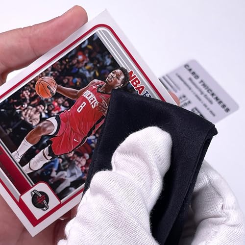 Sports Card Thickness Measuring Tool - 2 PCS Card Point Gauge & 2 Premium Microfiber Cleaning Cloths for Accurate Trading Card Thickness Measurement, Top Loader Size Finder