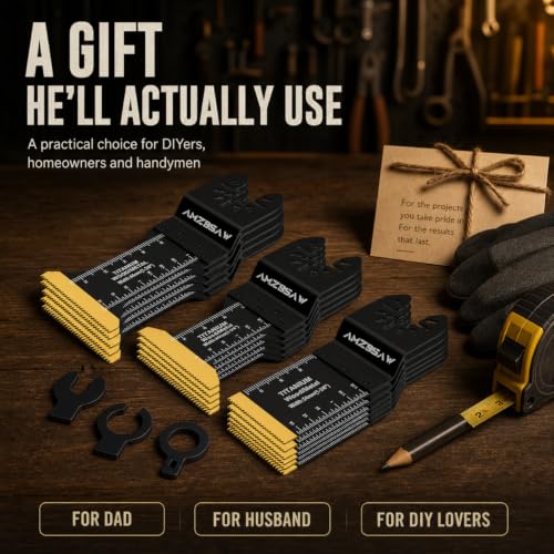 AMZBSAW 32PCS Titanium Metal Cutting Blades for Wood, Nails & Plastic - style: B-32 PCS