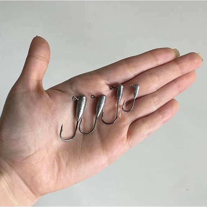 25/40pcs Mini Tube Jig Heads – Light-Wire Finesse Hooks for Crappie Soft Bait Fishing 1/64-3/16oz - size: 1/8oz - 40Pcs