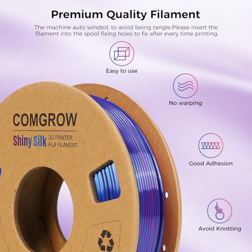 Comgrow Silk Shiny Rainbow Multi-Color 3D Printer Filament - color: Red & Gold+red & Green+red & Blue+blue & Green